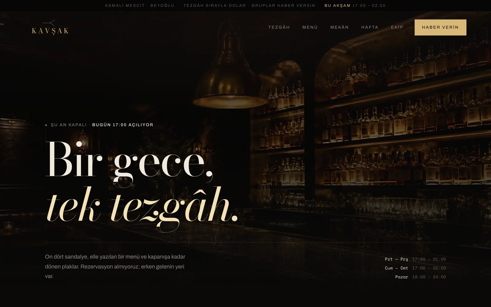 Kavşak kokteyl bar örnek sitesi